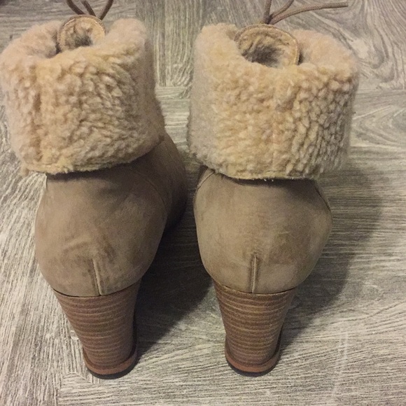 Caslon Wedge Bootie with Faux Fur Lining - Picture 2 of 5